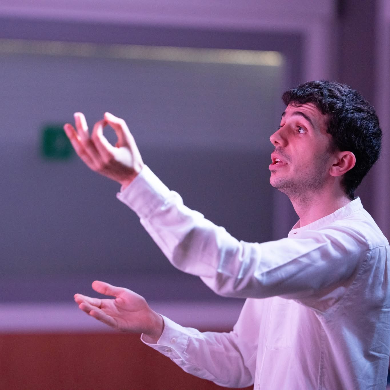 Luis Prades dirigiendo